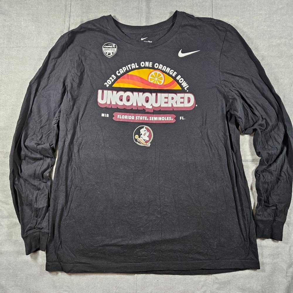 Nike Florida State Seminoles 2023 Orange Bowl Unconquered Long Sleeve Shirt XL